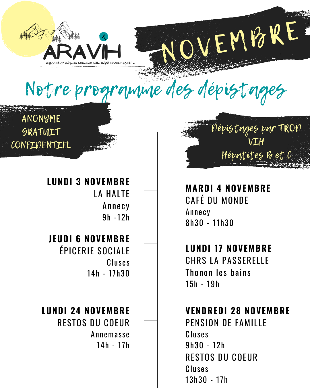 programme novembre
