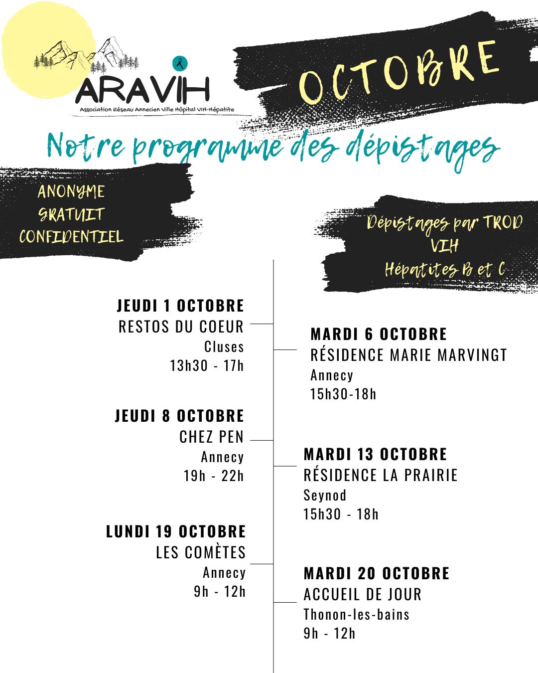 programme octobre